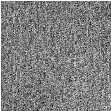SUNNYNEST 20PCS Carpet Tiles 50×50cm, Heavy Duty Non-Slip Modular Floor Tiles, Square Carpet Rugs for Office, Bedroom, Living Room, Kitchen & Bathroom (Light Gray)