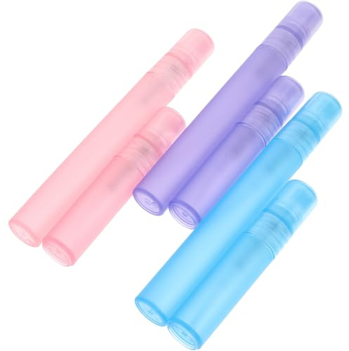 BETOOKY 6 Botellas Rociadoras de Plástico de 5 Ml y 10 Ml para Spray Facial y Pulverizador de Agua Cabello, Multiusos y Antiobstrucción, Ideales para Viaje