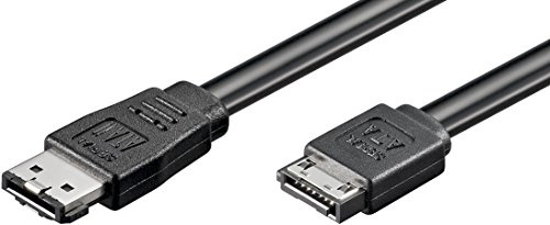 MicroConnect - SATA till eSATA-kabel – Serial ATA 150/300/600 – eSATA (S) till SATA (S) – 50 cm – svart