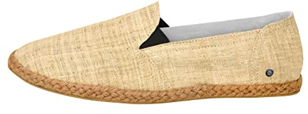 virblatt - Espadrilles Herren | 100% Hanf | Sommerschuhe Herren Espandrillos Slipper Stoffschuhe Freizeitschuhe Leinenschuhe Hippie Slip on Leinenschuhe Hippie Slip on - Bequem 44 beige