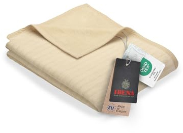Ibena Fano Kuscheldecke 150x200 cm – Wohndecke wollweiß creme, tolle Wendedecke aus hochwertiger Baumwollmischung, kuschelweich und angenehm warm