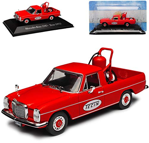 DeAgostini Mercedes-Benz 200 /8 Strich Acht Pick-Up Rot Tecin W114 W115 1967-1976 mit Sockel 1/43 Modell Auto