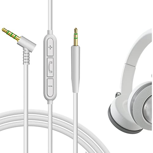 GEEKRIA Cable de audio micrófono y control de silencio compatible con JBL 770NC/760NC, Live 760NC/670NC, cable estéreo de repuesto de 3,5 mm a 2,5 mm (1,2 m)