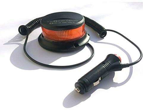 Orange LED Rundumleuchte Warnleuchte 18 LED mit ECE R65 R10 Magnet 3 Blitzmuster 12V 24V