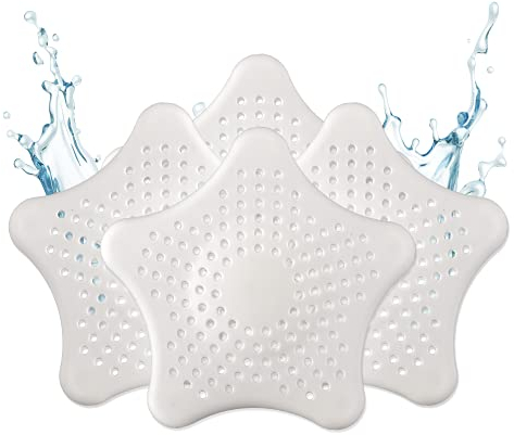 ABFLUSSHELD Universal Abflusssieb Silikon - 3+1 Gratis Haarsieb - Duschsieb mit Haarfänger - Premium Kitchen Sink Strainer - Abfluss Sieb für Dusche, Waschbecken, Badewanne und Küche