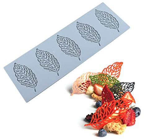 ZIRAN Foglie Forma Torta Stampo in Silicone Foglie Fondente Foglia Stampo per Caramelle per Pasta di Zucchero, Cioccolato, Fondente, Burro, Sapone