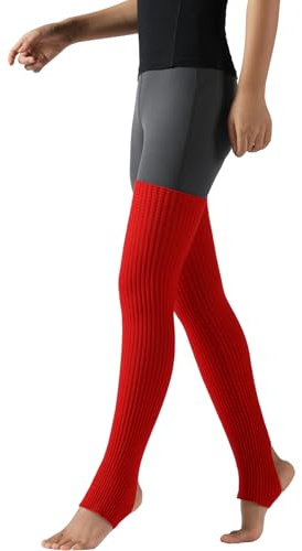 Nanxson Damen Stulpen Lang Winter Gestrickt Legwarmer Gerippt Beinwärmer | Beinstulpen Beinlinge,Frauen Strümpfe,Mädchen Strumpf,Winter Beinwärmer,für 80er Jahre,Party,Tanz,Sport,Yoga,Ballett
