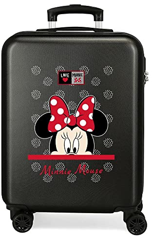 Disney My Pretty Bow Kabinentasche, Schwarz, 38 x 55 x 20 cm, fester ABS-Kombinationsverschluss seitlich, 34 l, 2,66 kg, 4 Doppelrollen, Handgepäck.