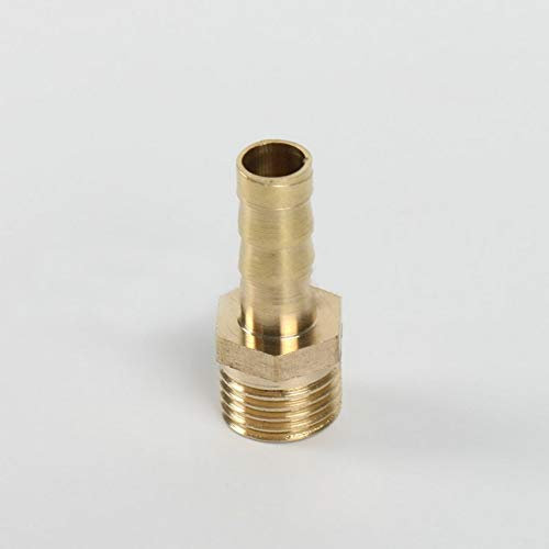 Pangyoo PYouo-Messing Schlauchverbinder 6 mm 8 mm 10 mm Messing Kupfer Rohrverbindungen 1/8 1/4 1/2 Fitting Schlauchkupplung Endstück BSP Stecker Coupler Adapter Dickes Material