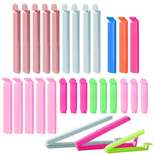 Yoosso 30 PCS Clips de Plástico para Alimentos, 15/10/6cm Clips de Almacenamiento de Alimentos Clips Pinzas Bolsas Alimentos Clips de Comida Plástico para Galletas de Nueces de Café