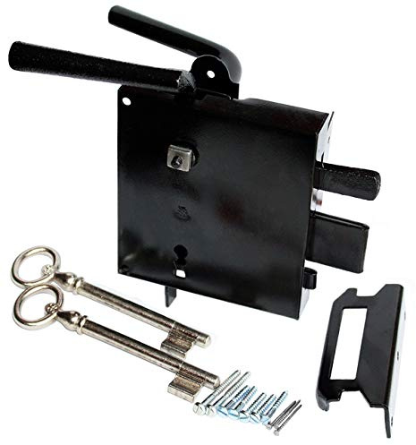 Aufschraubschloss Kastenschloss Stumpfdrückerschloss Knebeldrückerschloss (2, Links) Schwarz