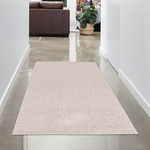 CARPETIA Teppich flach-gewebt für Eingang & Diele • einfarbig in beige Größe 80 x 150 cm