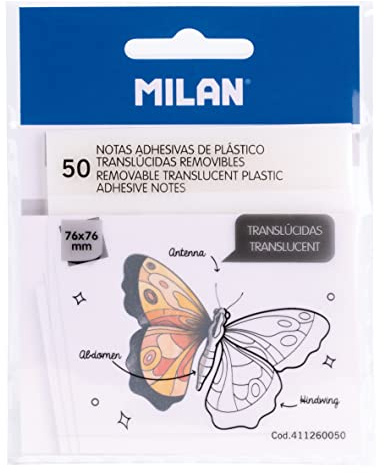 MILAN® Haftnotizen, transparent, abnehmbar, transparent
