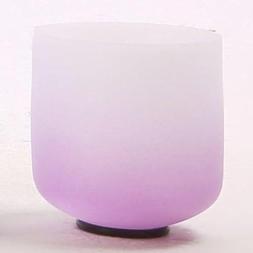 Leize Kristall-Klangschale, Farbverlauf, Chakra, gestimmt, Quarz, 15,2 cm, Violett, 432 Hz, B-Note mit Wildlederklöppel