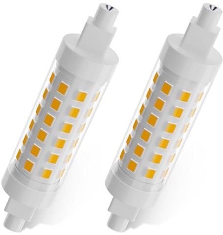 DUMILOO R7S LED Bulb Dimmable,120V 100W 78mm T3 J Type Halogen Bulb Equivalent,Long Lasting Double Ended Floodlight Bulbs for Work,Security,Landscape Lights,Floor Lamps,Warm White 3000K,2 Pack