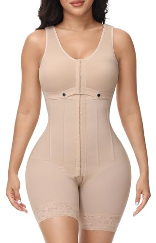 M MYODRESS Fajas Colombianas Moldeadoras - Fajas Colombianas Moldeadoras Shapewear - Prenda moldeadora de cuerpo completo, Beige, S