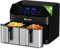 Scheffler Heißluftfritteuse 2 kammern 9L (2x4.5L), 2000W Airfryer mit 2 Fächer, Doppelkammerh, Dual Cook & Sync Finish, 8 Programme, Touchscreen, Air Fryers Heissluftfriteuse XXL Friteuse Ohne öl