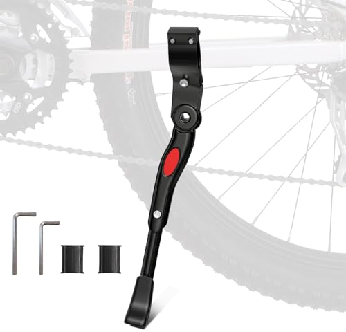 WinGluge Fahrradständer Mountainbike, Fahrrad Ständer, Bike Stand, Aluminiumlegierung Hinterbauständer, Höhenverstellbar Fahradständer, rutschfest Seitenständer, Radständer Kinder