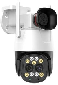 Caméra de sécurité ptz 4K 8MP 4G carte Sim caméra extérieure 2.8mm-8mm double objectif 10X Zoom caméra IP AI suivi Audio sécurité CCTV caméra H.265 S'adapter à n'importe quel environnement(8MP WIFI NO