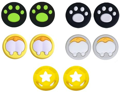 JCUGSBS 10 Pièces Joystick en Silicone,Joystick Switch, Protection Manette Switch,Capuchon de Joystick,Contrôleur Analogique en Silicone,Housse de Joystick en Silicone Souple