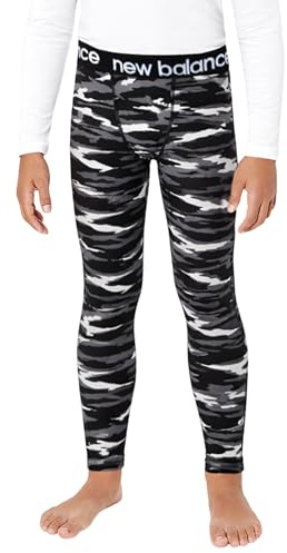 New Balance Boys Base Layer Pants, Insulated Compression Thermal Leggings