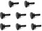 CHSEROK Vis Moletées à Tête, 8 Pièces Entièrement Fileté Fixation M6 × 20 mm, Boulon Moleté Acier Carbone Noir M6, pour Équipements Mécaniques, Instruments et Compteurs, Appareils Électroménagers