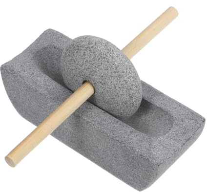 Manual Stone Mill Hand Crank Grinder for Tea Leaves | 16.00x6.00x5.00cm Size, Wood Parts, Home Kitchen Use, Suited to Coffee Beans