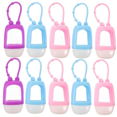 FONDOTIN Set de 7 Botellas Pequeñas de Silicona con Tapa, Botellas Vacías Portátiles para Perfume y Aromaterapia, Fáciles de Usar y Convenientes para Llevar en Mochila o Color Aleatorio