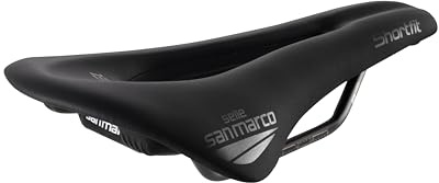 Selle San Marco SHORTFIT 130 Racing - Sella Bici da Corsa Corta ed Ergonomica con Foro Centrale, Telaio Leggero in Acciaio Xsilite - Taglia S3, Nero