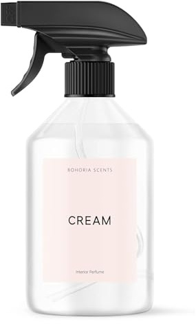 BOHORIA® Raumspray Cream 500ml – pudrig-cremiger Raumduft mit Zitrus & Blüten – Lufterfrischer für Bad & Zuhause – warm, weich & floral – Made in EU (500ml, Cream)