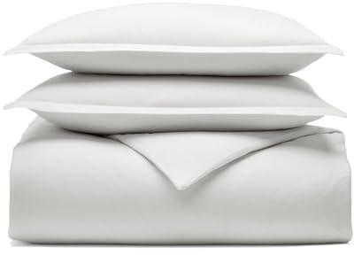 BOLL & BRANCH Flannel Duvet Set - Full/Queen, White - Luxury 100% Organic Cotton - 1 Duvet Cover, 2 Shams - Velvety Soft, Warm & Breathable Weave