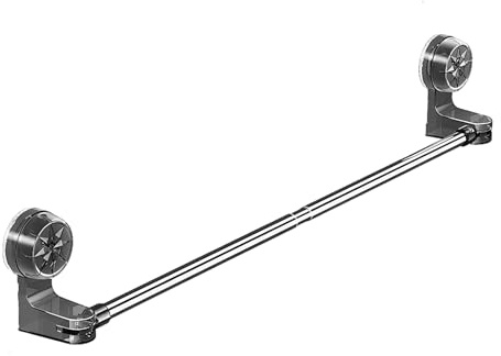 Towel Holder, Retractable Bathroom Hanger for Wall, Space Saving Rack with Suction Cup Design, Shower Bar for Bathtub, Home, Dormitory, Locker Room and Apartment, 11.81x4.41x2.95 inches