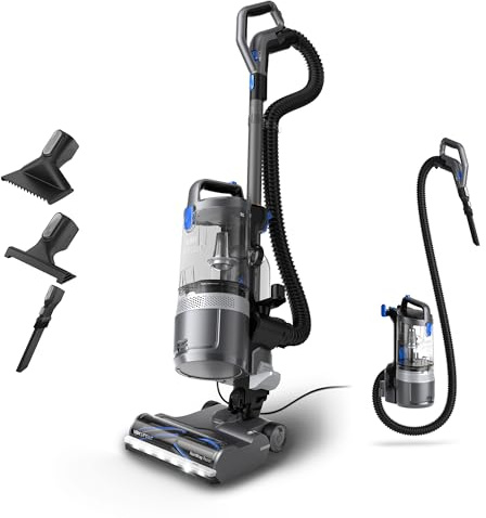 Vax LiftOut Pet Corded Upright Bagless Vacuum Cleaner, Lightweight, Handheld Tool Attachments for Pet Hair, Car, Upholstery, Bed, Mattress, Home cleaning, 600W, 6.11kg, Graphite/Blue, CDUP-LOXP