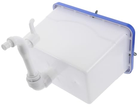 Ipetboom Tanque de Agua Montado en Pared con Tapa, Capacidad Pequeña de 8 Litros, Plástico Resistente, Accesorio con Grifo Incluido, Adecuado para Almacenamiento de Agua en Color Aleatorio