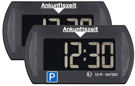 Needit 2x Park Mini digitale Parkscheibe - 2er Sparset Backpapier