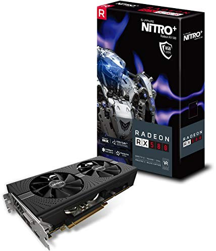Sapphire 11265-01-20G Radeon Nitro+ RX 580 8GB GDDR5 Dual HDMI / DVI-D / Dual DP with Backplate (UEFI) PCI-E Graphics Card (Certified Refurbished)
