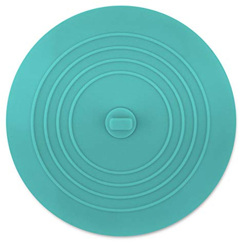 Cuttte Silicone Bathtub Drain Stopper, 6 Inches Large Bath Tub Stoppers, Flat Suction Drain Cover, Bathtub Plug for Kitchen, Bathroom and Laundry (Aqua)