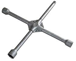 TRIGANO Clef en Croix pour écrous 17/19/21 mm et Carre 1/2