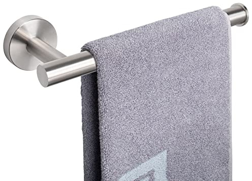 NearMoon Hand Towel Holder/Towel Ring, Thicken Stainless Steel Hand Towel Bar for Bathroom, Rustproof Wall Mounted Towel Rack, Contemporary Style Bath Accessories, 9 Inch (1 Pack, Brushed Nickel)