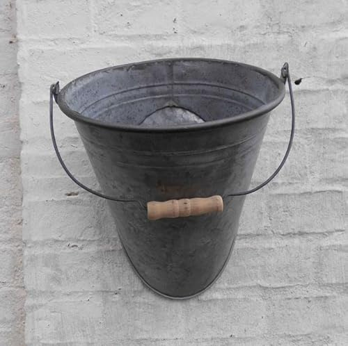 Deko-Impression Eimer für Wand Pflanztopf Blumentopf Pflanzkübel Eisen verzinkt 30 cm
