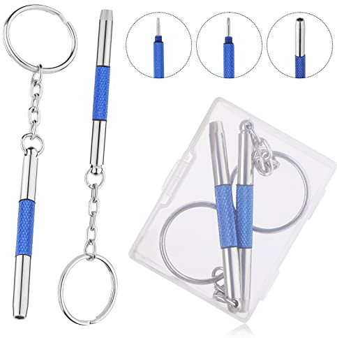 3 en 1 Outil de Réparation de Tournevis pour Lunettes, 2 Pièces Outil de Précision Mini Tournevis pour Lunettes, Montres, Bijoux
