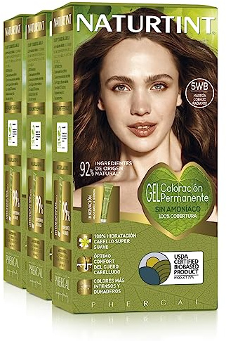 Naturtint Biobased | Haarfarbe Oohne Ammoniak | 5WB Strahlendes Kupferbraun | Hoher Anteil an natürlichen Inhaltsstoffen | 3er Pack | 510 ml…