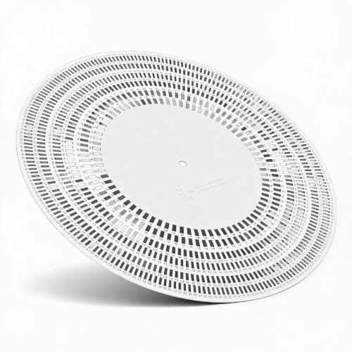 Turntable Stroboscope Disc, 33/45/78 RPM | Double-Sided Speed Calibration Disc 50/60 Hz ABS Turntable Accessory