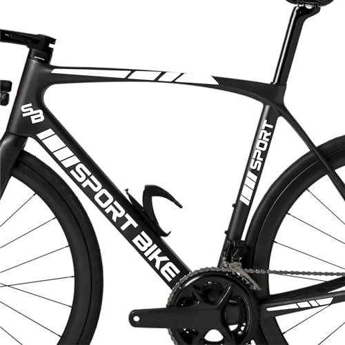 Kit mit 15 Aufklebern für Fahrrad, Universalrahmen, MTB, Mountainbike, Rennrad, Cross, Fat Bike, Downhill elektrisch, Rahmen Sport Bike, Artikelnummer 2401 (010 Weiß)