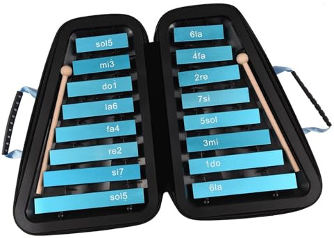 Professional Xylophone 16 Tasten Glockenspiel 16-Ton Aluminiumplatte Xylophon Früh Mit Koffer Schlägel