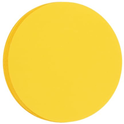 QUARKZMAN 60 Pcs Cercles Découpés en Papier Jaune Doré, Découpes Rondes de 6 Pouces 200gsm/75lb en Carton pour l'Artisanat DIY Décoration de Tableau d'Affichage de Classe