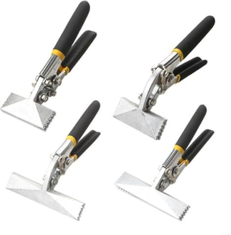 ZYNCUE Biegezange aus Karbonstahl, Handnahter, gerade Backen, Blechbiegewerkzeuge zum Abflachen von Metall (B)