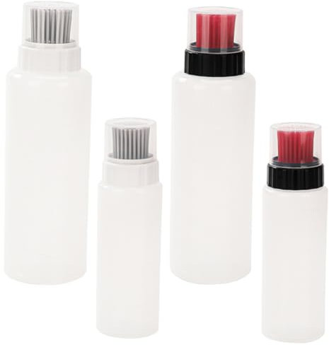 Cabilock 4piezas Dispensador De Aceite De Cocina Con Cepillo Botella Dispensadora De Aceite Fácil y Práctico