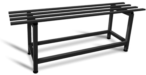 MAKA Porta Piante da Interno ed Esterno in Metallo, Mensola per Piante a più Livelli, Piedistallo per Piante, Fioriera Porta Vasi da Balcone, Portata MAX 30 Kg, Piedini Regolabili (1 ripiano 120cm)