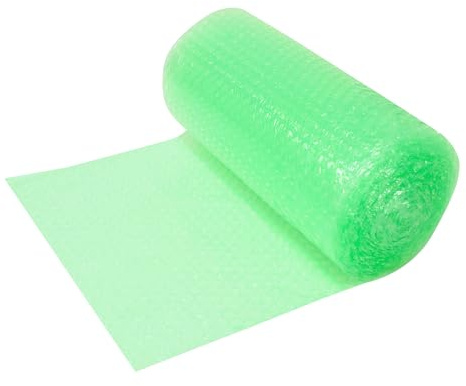 Triplast Biodegradable Green Bubble Wrap Roll, 300mm x 10m, Small Air Bubble Cushioning for Moving, Packaging and Storage